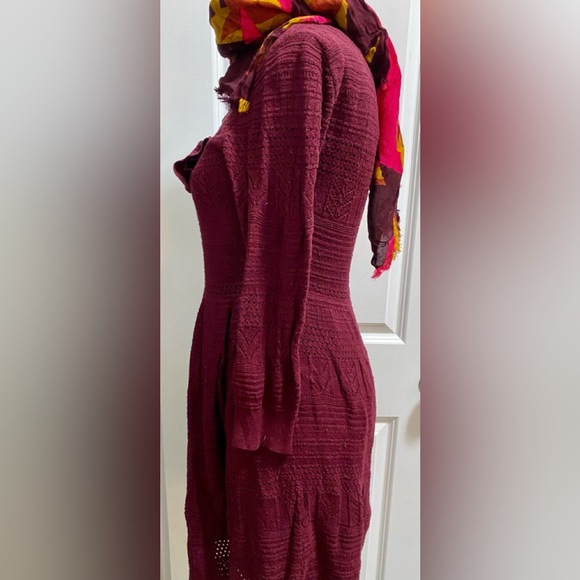 Burgundy casual dress - Picture 2 of 5